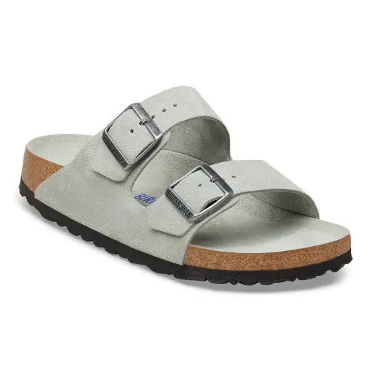 Cover image of PURE SAGE Birkenstock Arizona Soft Footbed Suede Narrow Women's
