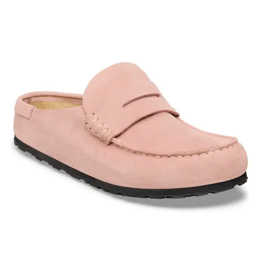Cover image of PINK CLAY Birkenstock Naples Wrapped Suede Narrow Women's