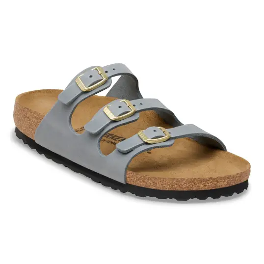 Cover image of BASALT GRAY Birkenstock Florida Oiled Leather Regular Women's