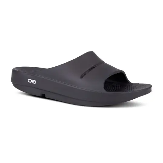 Cover image of Black Oofos Ooahh Slide Sandal Unisex