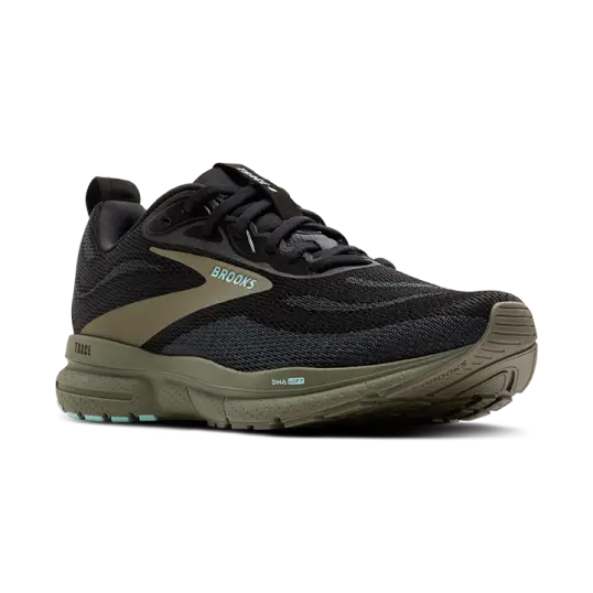 Cover image of Black/Ebony/Dusty Olive Brooks Trace 4 Men's