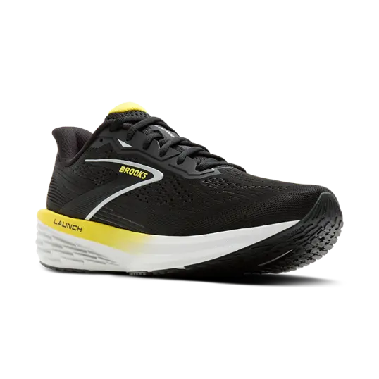 Cover image of Black/Cyber Yellow/Oyster Brooks Launch 12 Men's