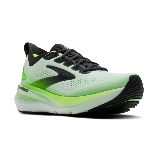 Cover image of White/Phantom/Green Gecko Brooks Glycerin GTS 23 Men's