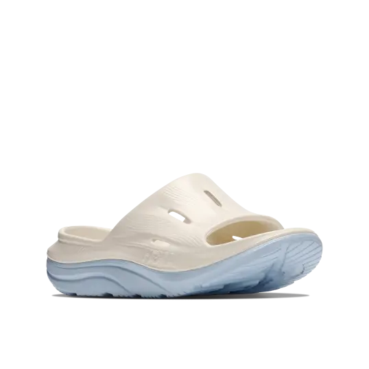 Cover image of Alabaster | Ambient Blue Hoka Ora Recovery Slide 3 Unisex