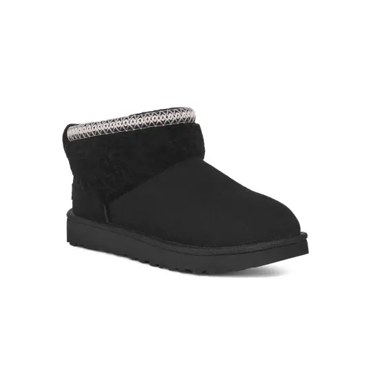 Cover image of Black UGG Classic Ultra Mini Maxi Curly Women's