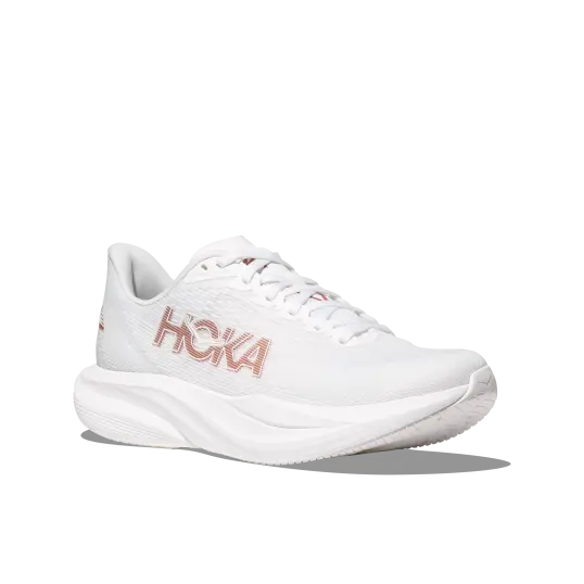 Cover image of FROST / ROSE GOLD Hoka Mach 7 Women's