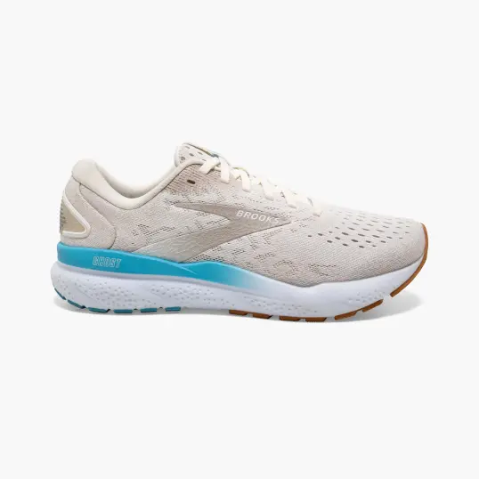 Cover image of Coconut/Chateau Grey/Blue Brooks Ghost 16 Women's