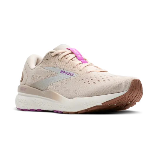 Cover image of Almond Peach/Coconut/Purple Brooks Ghost 16 Women's