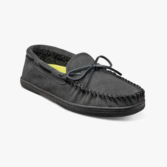 Cover image of GRY SDE Florsheim Cozzy Moc Toe Tie Slipper Men's