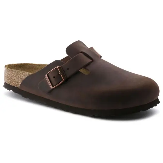 Cover image of Habana Birkenstock Boston Soft Footbed Oiled Leather Narrow Unisex