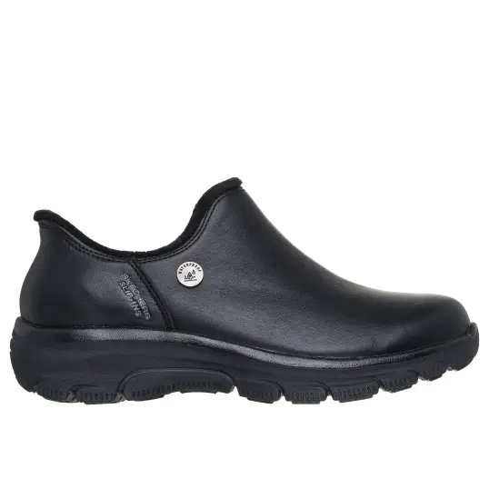 Cover image of Black Skechers Slip ins Waterproof Easy Going Winter Wind Women's