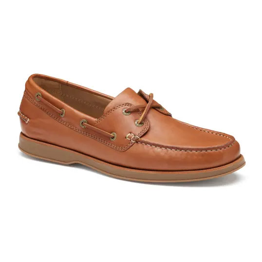 Cover image of TAN SHEEPSKIN Johnston & Murphy Monaco 2-Eye Boat Shoe Men's