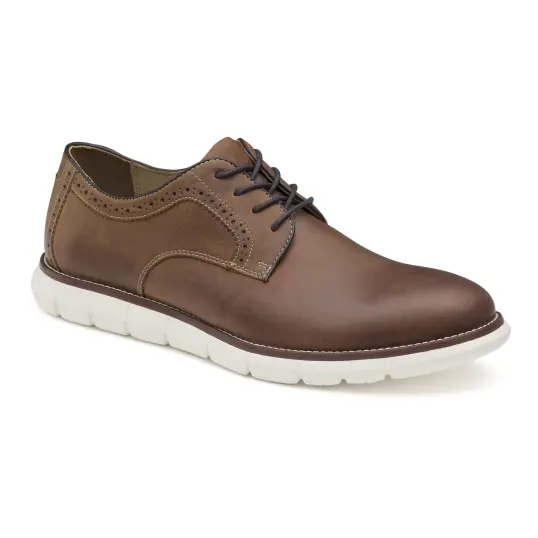 Cover image of TAN OILED FULL GRAIN Johnston & Murphy Holden Plain Toe Men's