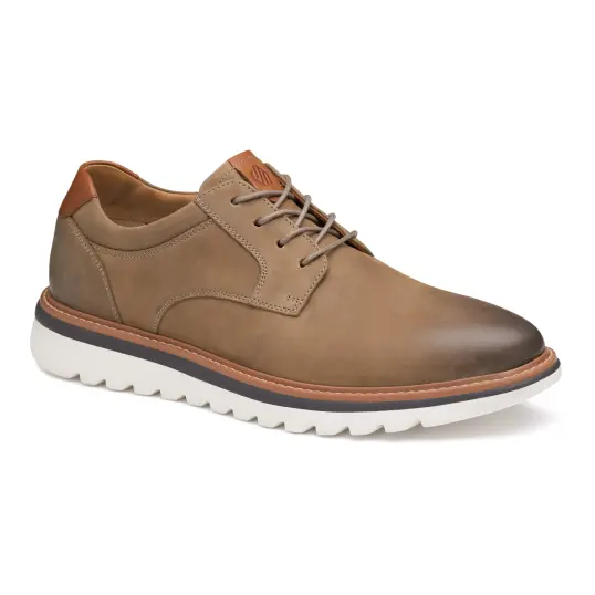 Cover image of Dark Taupe Nubuck Johnston & Murphy Braydon Plain Toe Men's