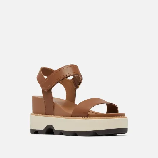 Cover image of Velvet Tan Blackened Brown Sorel Joanie IV Y Strap Wedge Women's