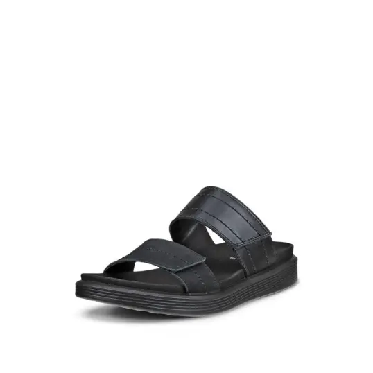 Cover image of BLACK Ecco Soft Sandal Slide Women's