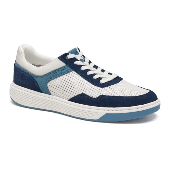 Cover image of White | Blue | Navy Johnston & Murphy Dawson Moc Toe U-Throat Men's
