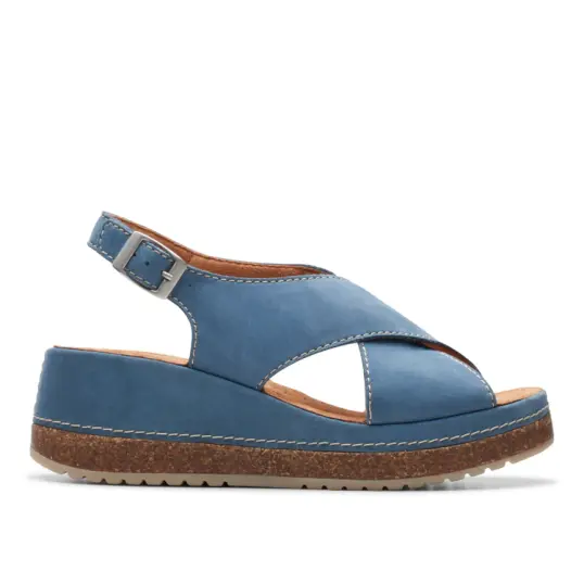 Cover image of BLUE NUBUC Clarks Kassanda Step Women's