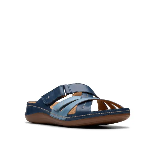 Cover image of BLUE COMBI Clarks Cecily Slide Women's