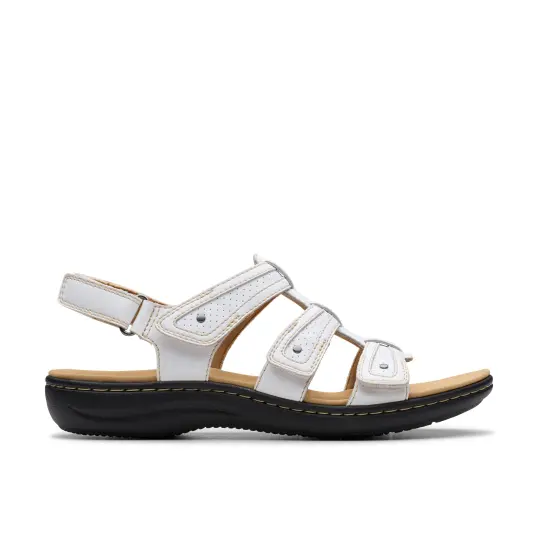 Cover image of WHITE LEATHER Clarks Laurieann Ivy Women's