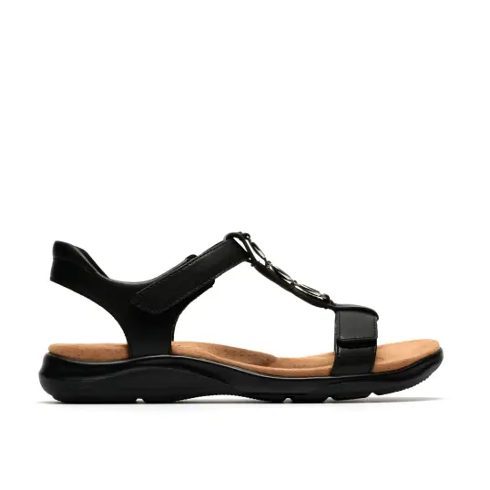 Cover image of BLACK LEATHER Clarks Kitly Gem Women's