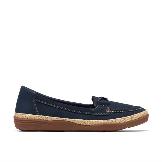 Cover image of NAVY NUBUCK Clarks Elaina Milly Women's