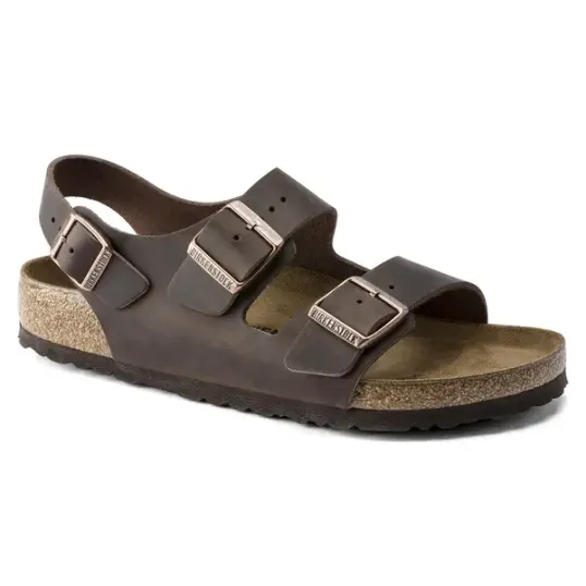 Cover image of Habana Birkenstock Milano Oiled Leather Regular Unisex