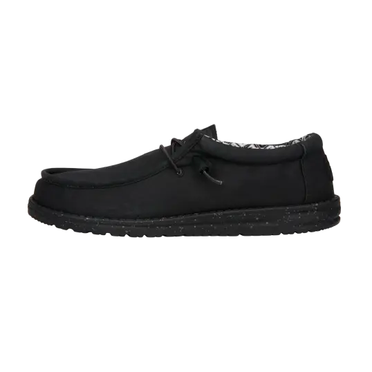 Cover image of Black/Black Hey Dude Wally Stretch Canvas Men's