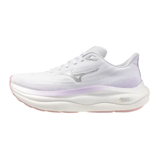 Cover image of Snow White | Silver Birch Mizuno Wave Sky 9 Women's