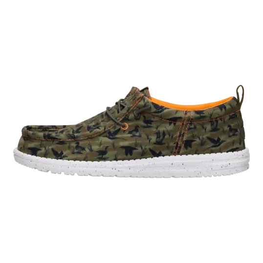 Cover image of Dark Olive/Multi Hey Dude Wally Funk Duck Print Men's