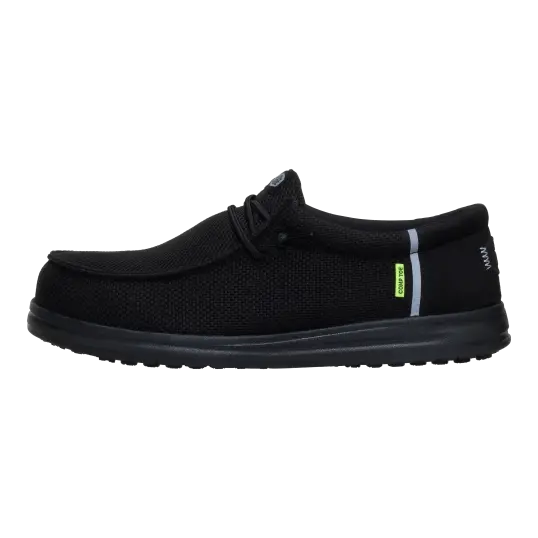 Cover image of Black/Black Hey Dude Wally Work CT Wide Men's