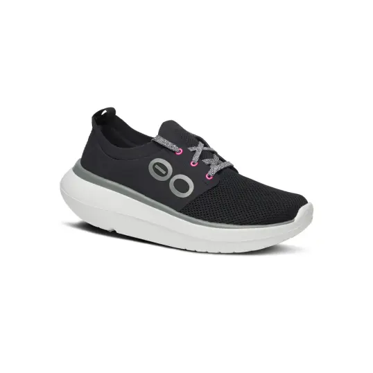 Cover image of WHITE/BLACK Oofos OOmy Stride Shoe Women's