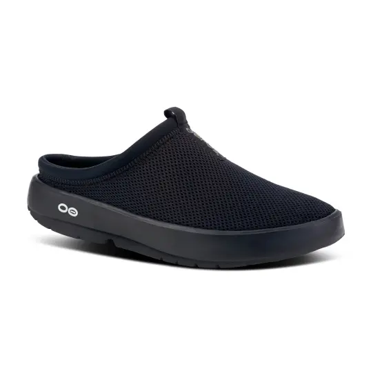 Cover image of Black Oofos OOcoozie Sport Mule Men's