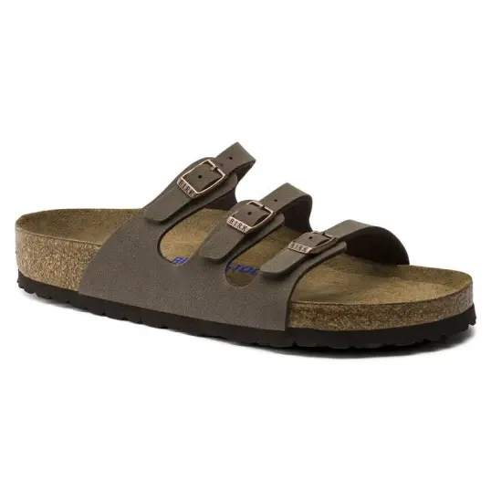 Cover image of MOCHA Birkenstock Florida Soft Footbed Birkibuc Women's