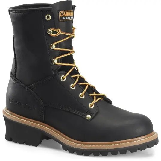 Cover image of Black Carolina Elm 8" Unlined Safety Toe Logger Men's