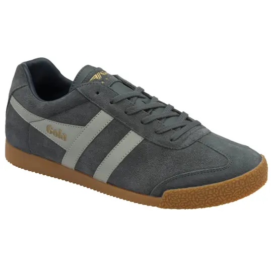 Cover image of Storm | Light Grey | Navy Gola Harrier Suede Sneakers Men's