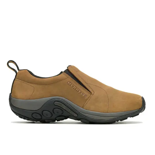 Cover image of BROWN NUBU Merrell Jungle Moc Nubuck Wide Men's