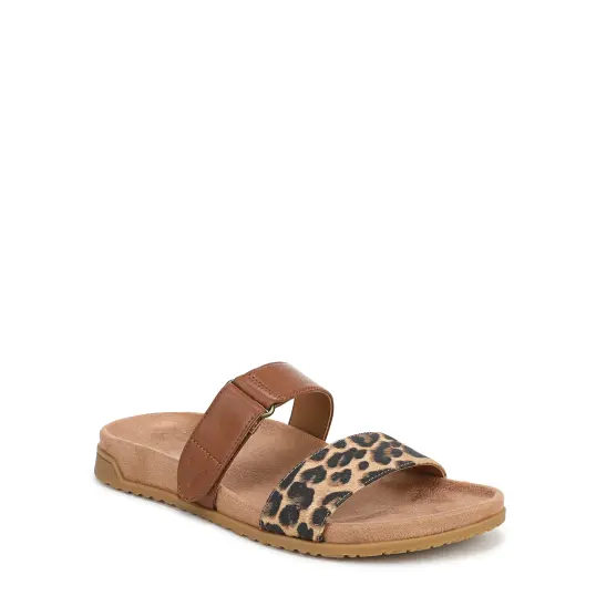 Cover image of Tan Leopard Leather Vionic Elaine Women's