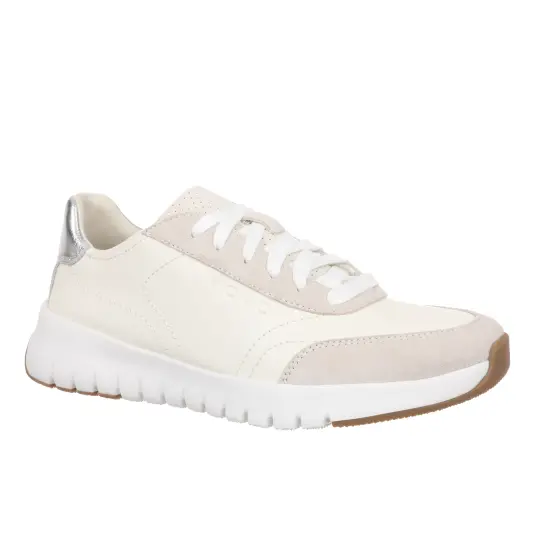 Cover image of Ivory/Silver Leather Vionic Uptown Sneaker Women's