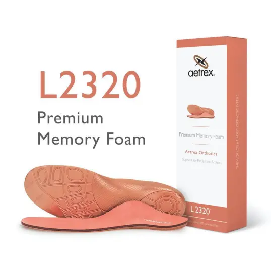 Cover image of Pink Aetrex Premium Memory Foam Flat/Low Arch Orthotics Women's