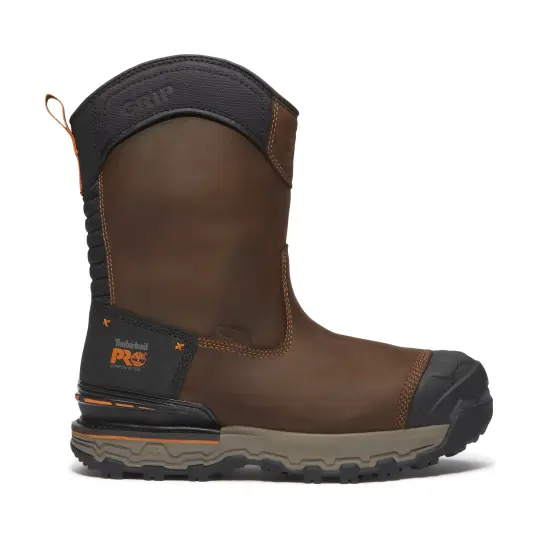 Cover image of MEDIUM BROWN Timberland Pro Pull On Boondock Ultralight Comp Toe Waterproof EH Men's