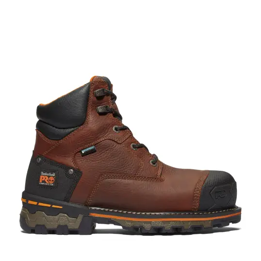Cover image of Brown Timberland Pro 6 In Boondock Comp Toe Waterproof Insulated 400G Men's