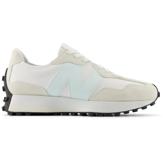 Cover image of NB 103 WHITE|GLINT BLUE New Balance 327 Women's