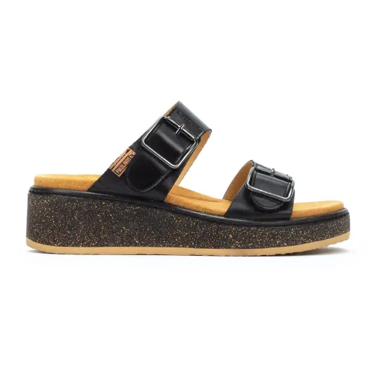 Cover image of BLACK Pikolinos Alzira Wedge 2 Strap Sandal Women's