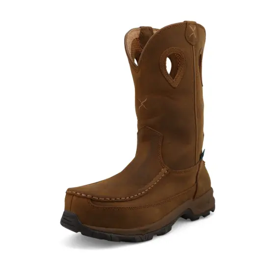 Cover image of DISTRESSED SADDLE Twisted X 10" Work Pull On Hiker Boot Women's