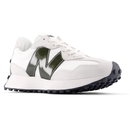 Cover image of SEA SALT/DARK OLIVINE New Balance 327 Women's