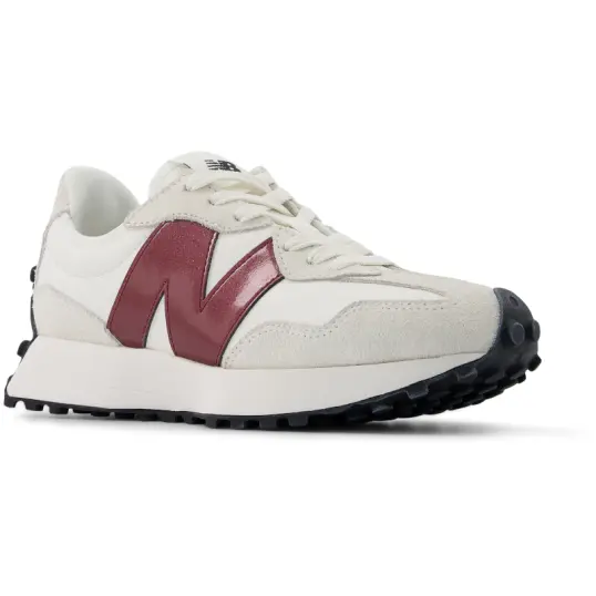 Cover image of SEA SALT/MONARCH BURGUNDY New Balance 327 Women's