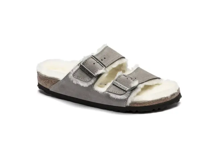 Image 1 of Birkenstock Arizona Shearling Suede Leather Narrow Women's