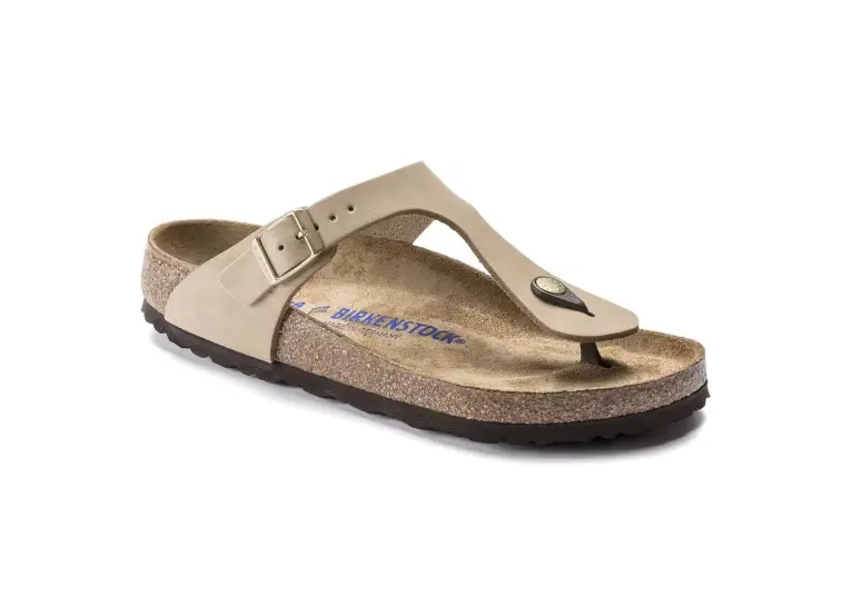Image 1 of Birkenstock Gizeh Soft Footbed Nubuck Leather Regular Women's