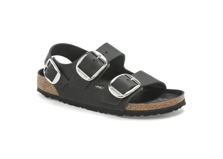 Image 1 of Birkenstock Milano Big Buckle Oiled Leather Narrow Women's